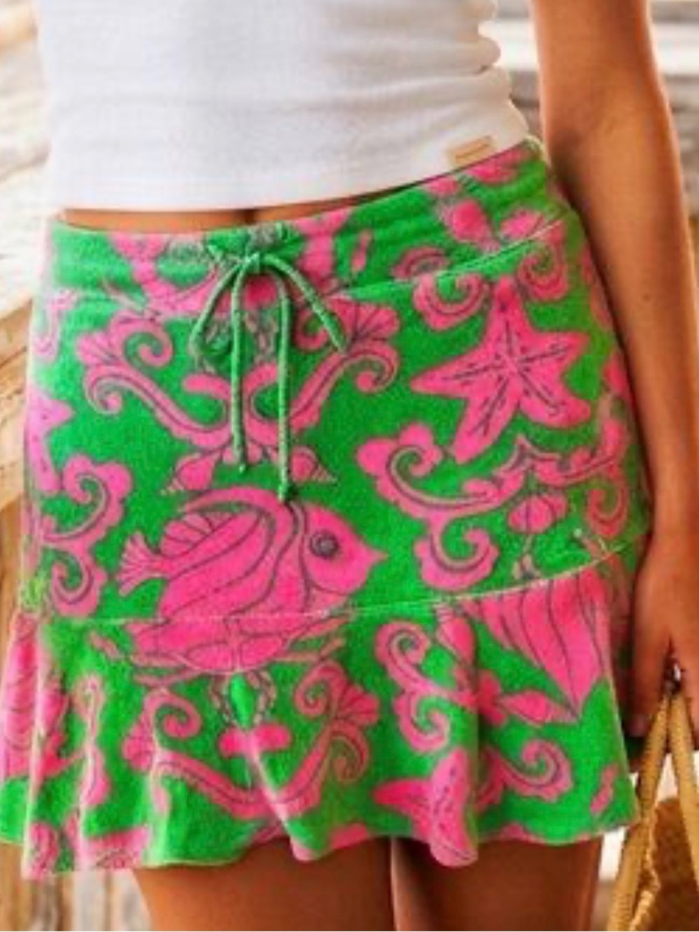 Lilly  Pulitzer vintage terry cloth ruffle skirt